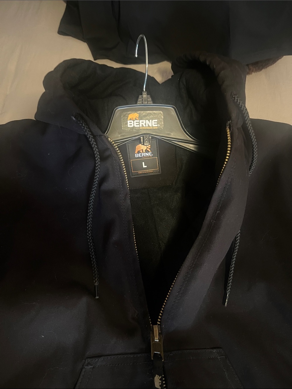 Brand new Men’s Black Hooded Work Jacket